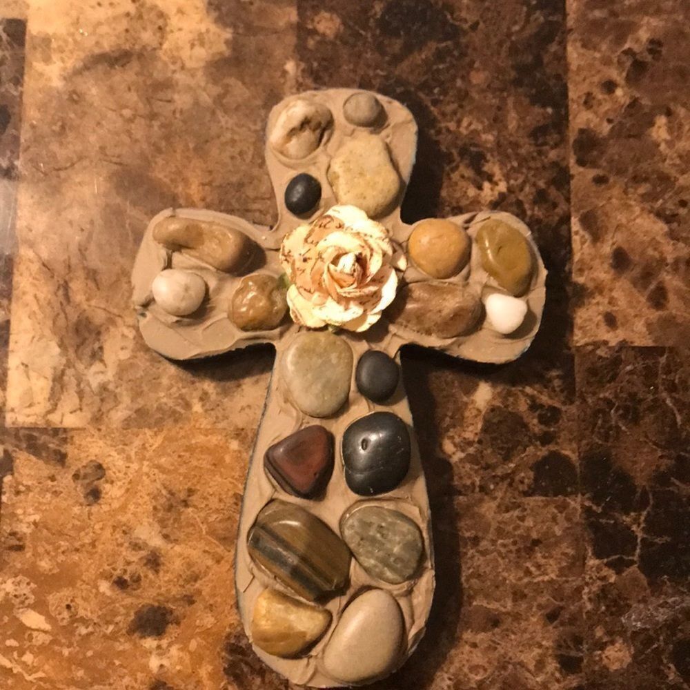 Handmade stone cross 